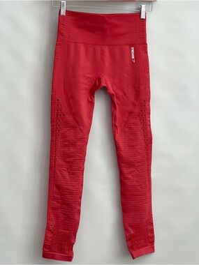Gymshark Energy+ Seamless Leggings (S) Set in Red